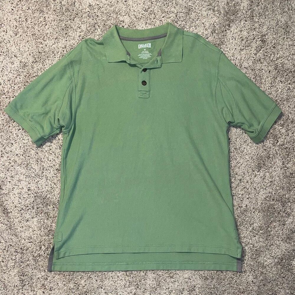 Duluth Trading Company Green Short‎ Sleeve Polo Shirt Medium